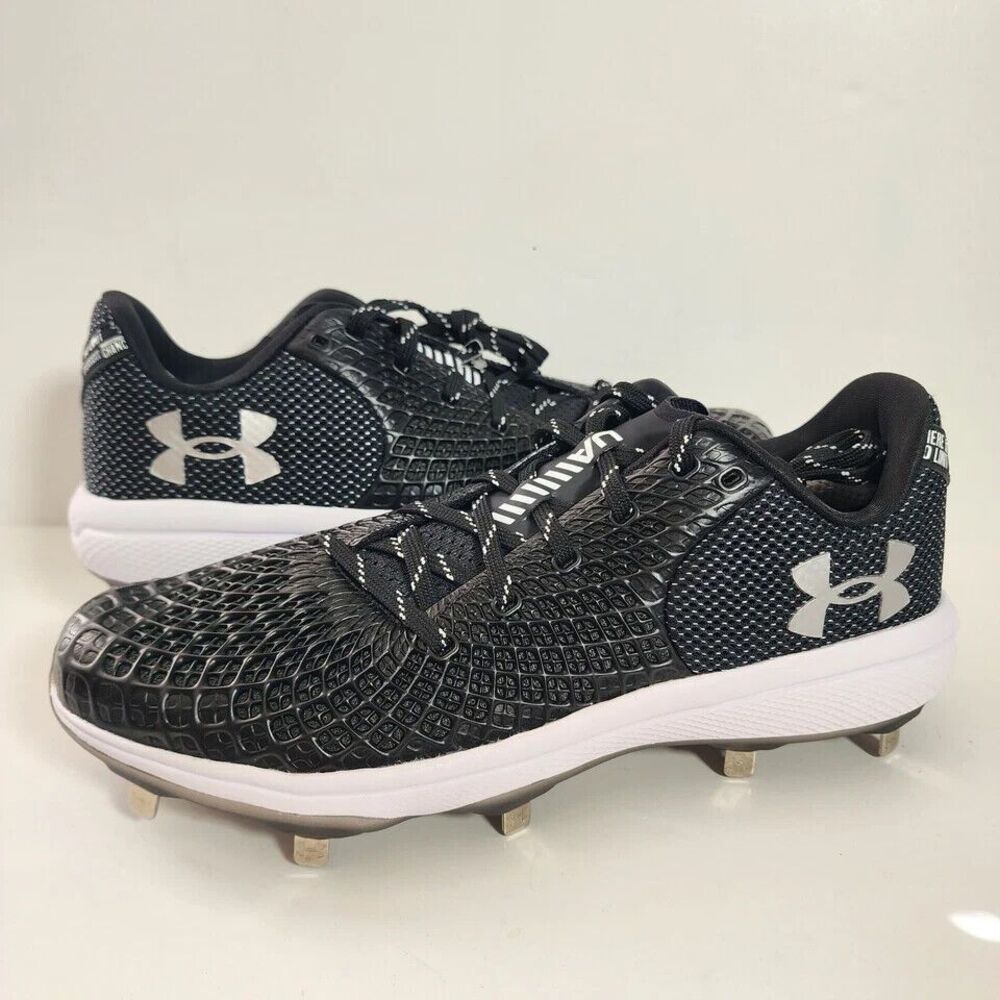 Under Armour UA Charged Glyde 2.0 MT‎ Womens Black Low Metal Softball Cleats 12
